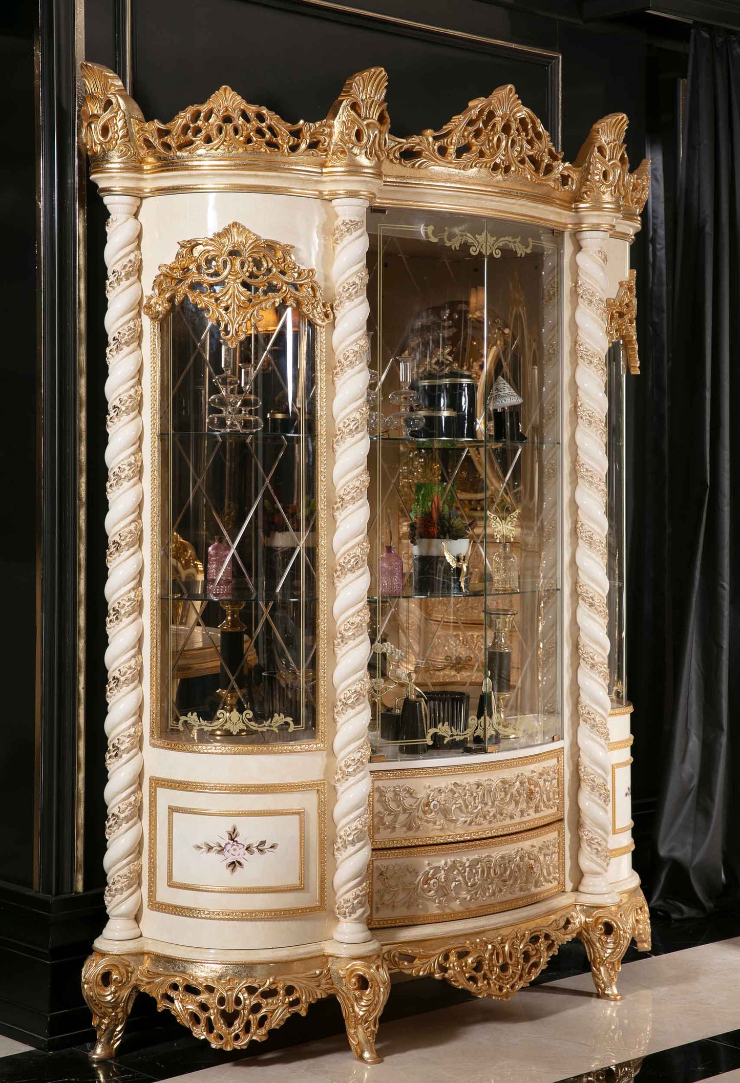 Belvora Gold Dining Room Set