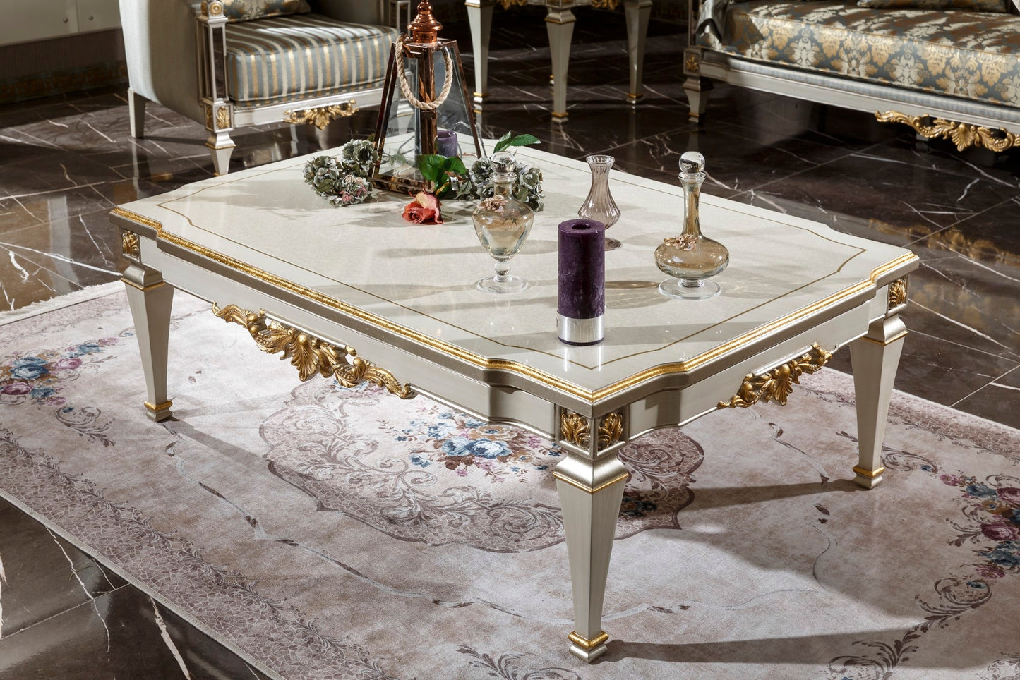 Calvera Cream Sofa Set