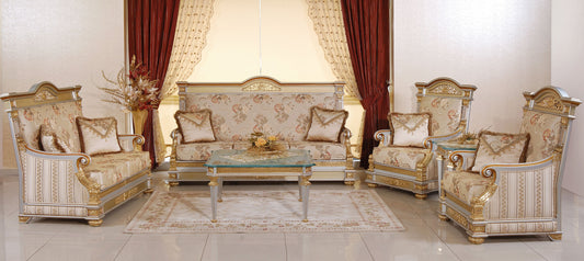 Henvessa Gold Sofa Set