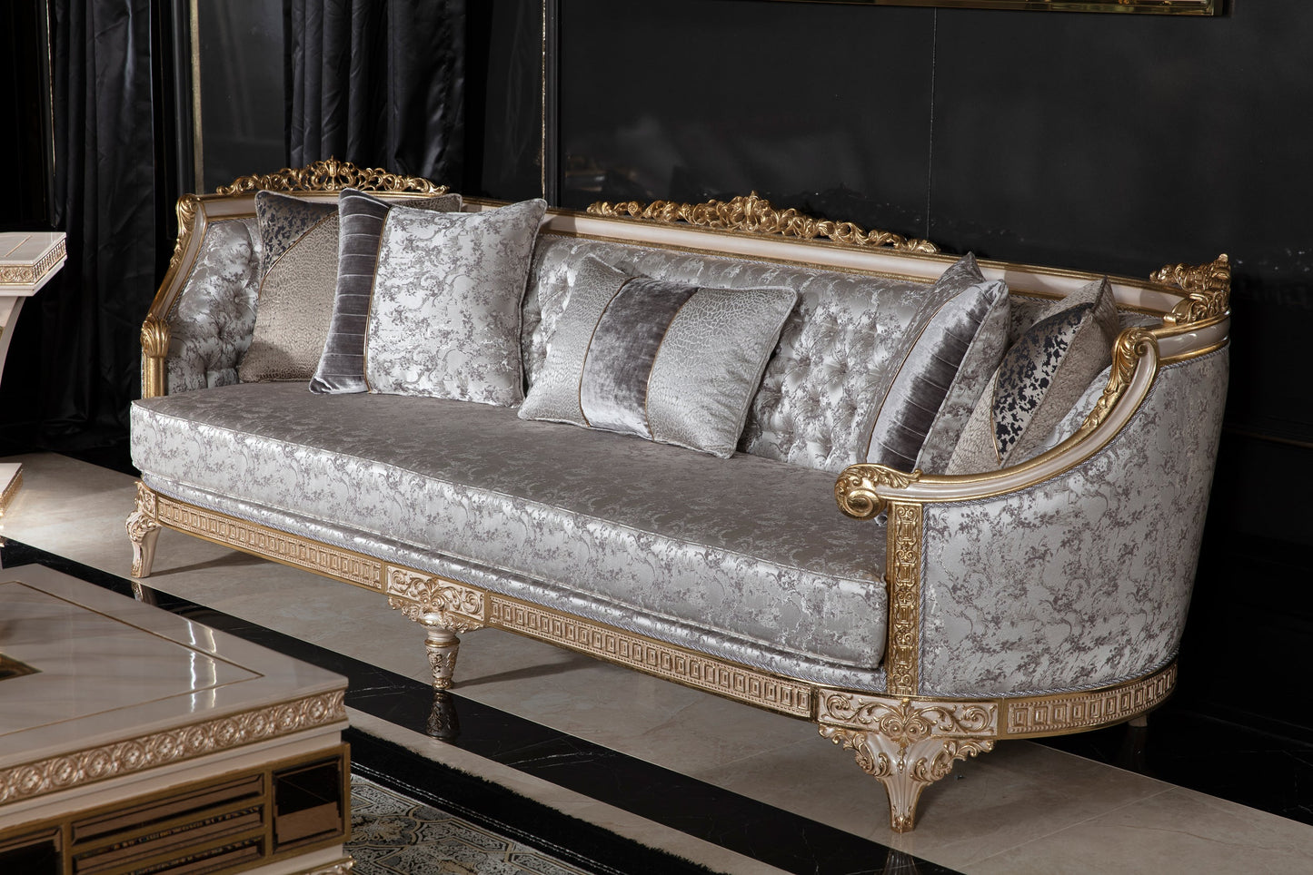 Silver Sofa Set