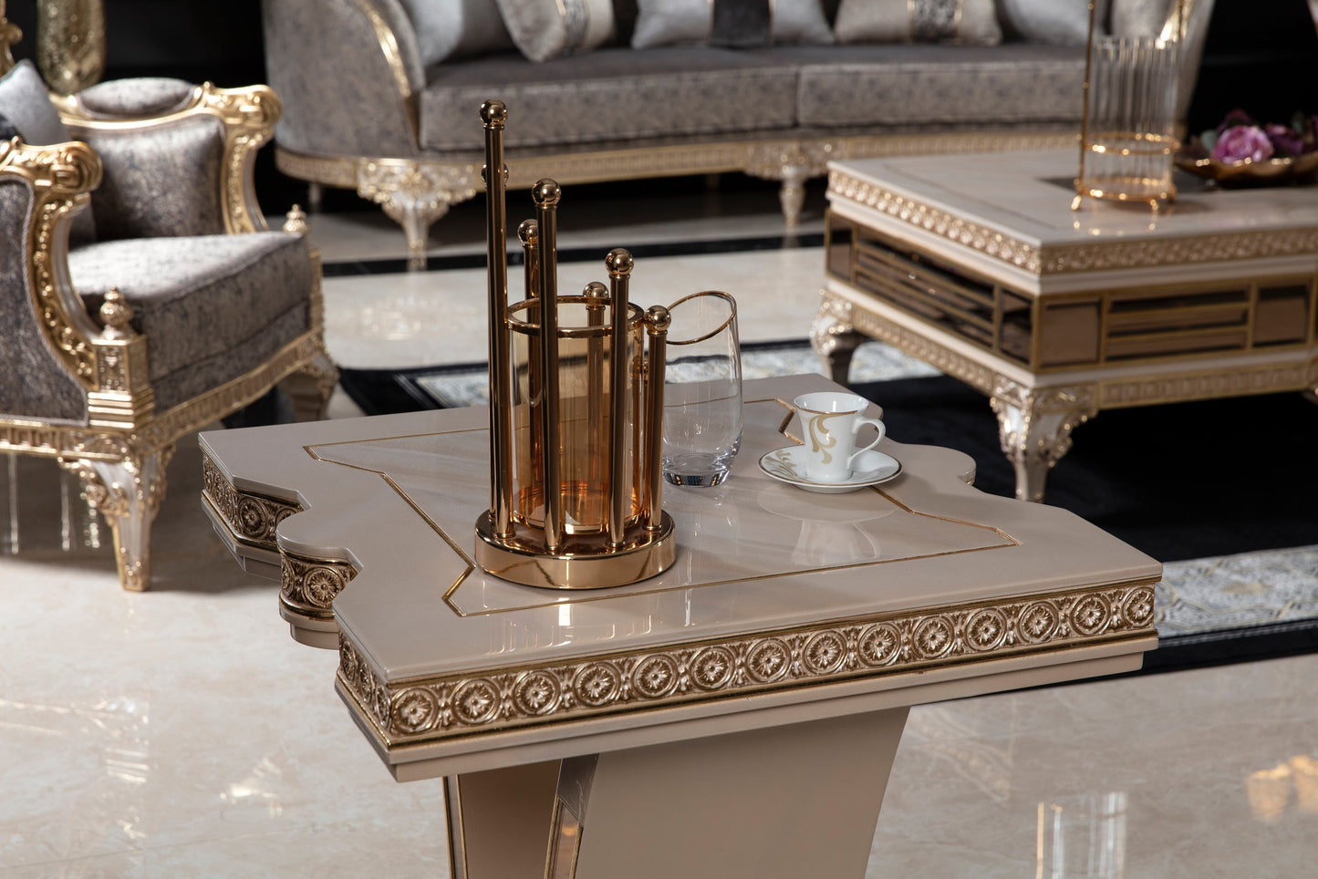 Silver Sofa Set