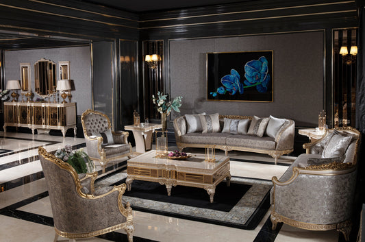 Silver Sofa Set
