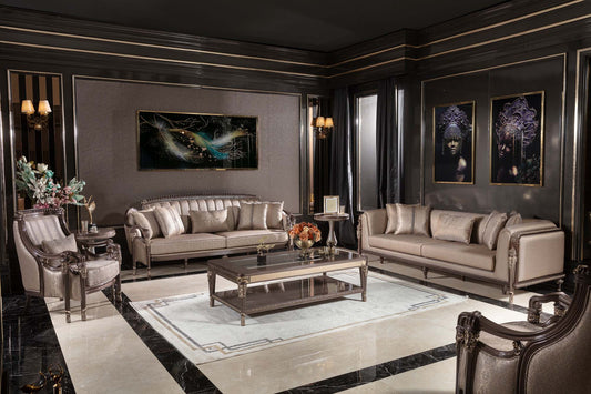 Cazella Champagne Beige Sofa Set