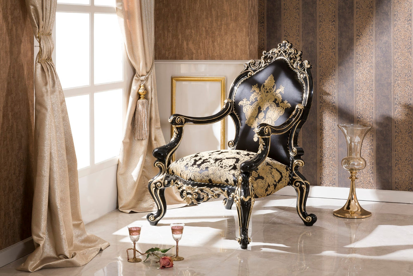 Dervessa Cream-Brown Sofa Set