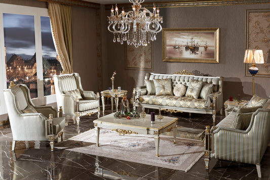 Calvera Cream  Sofa Set