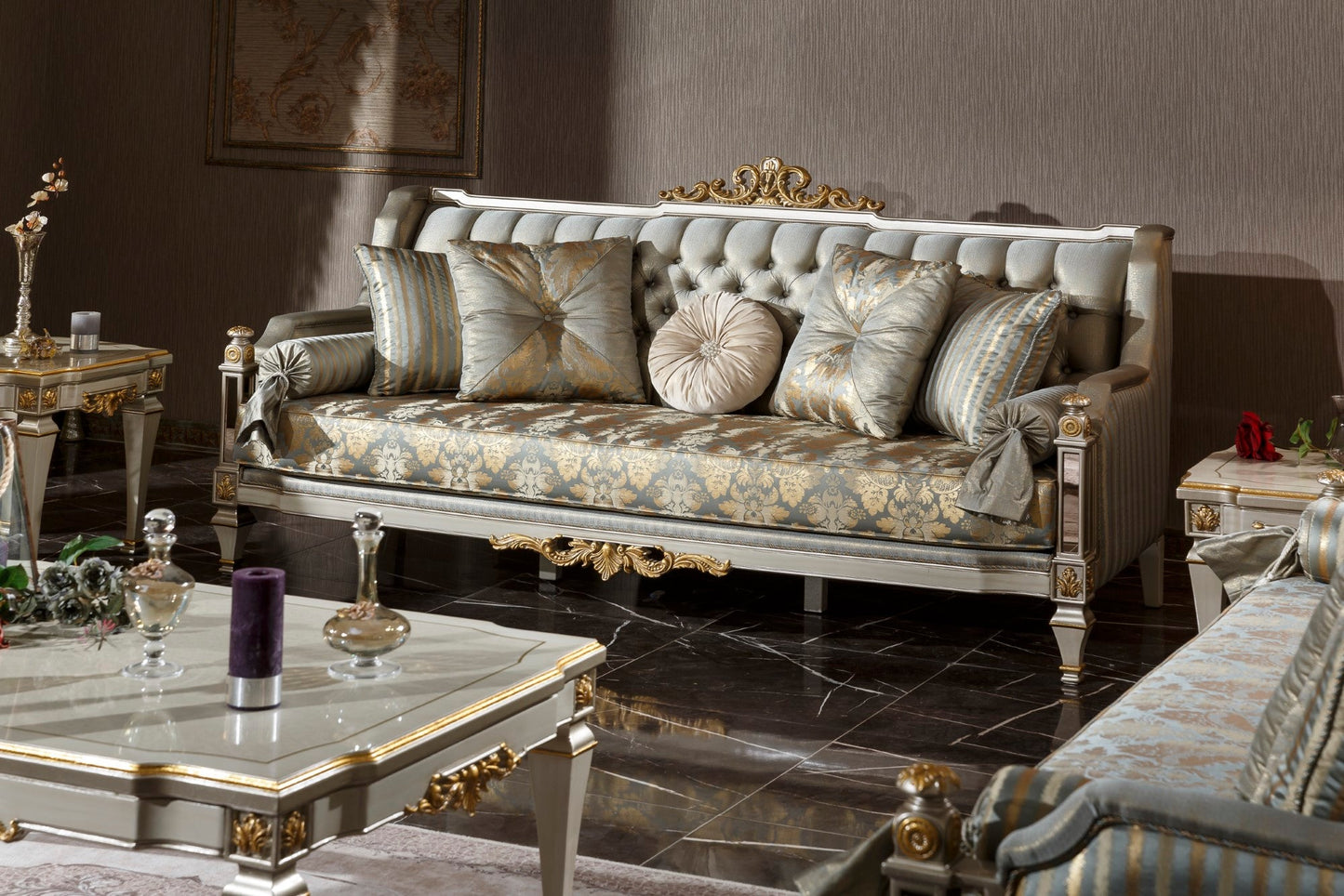 Calvera Cream  Sofa Set