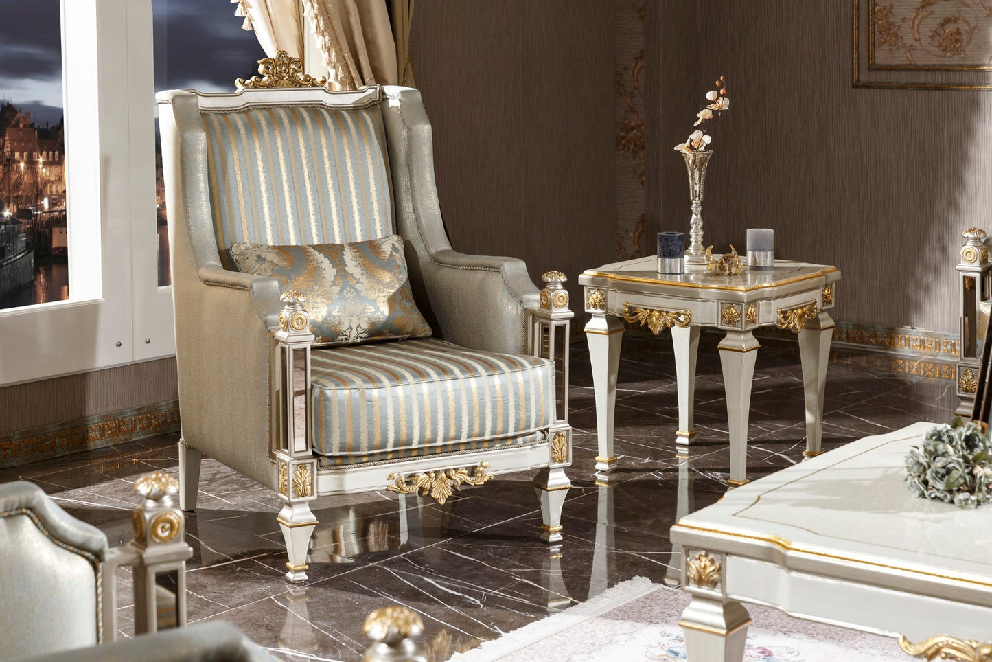 Calvera Cream  Sofa Set