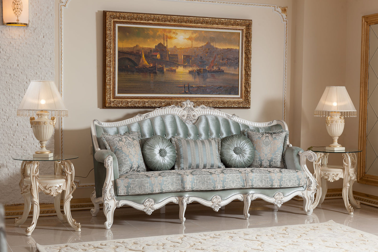 Gavelis Green Sofa Set