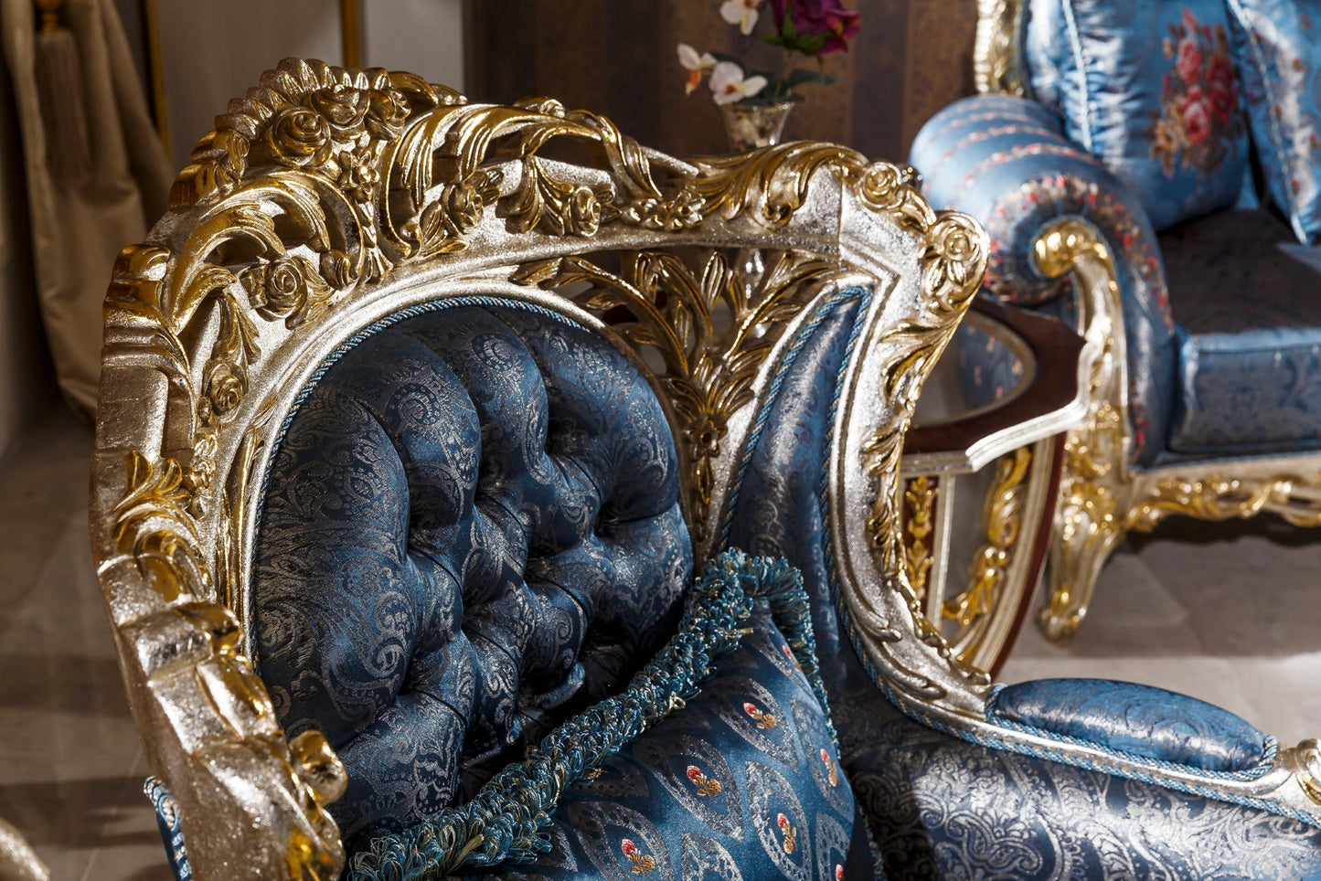 Eclessia pink-blue Sofa Set