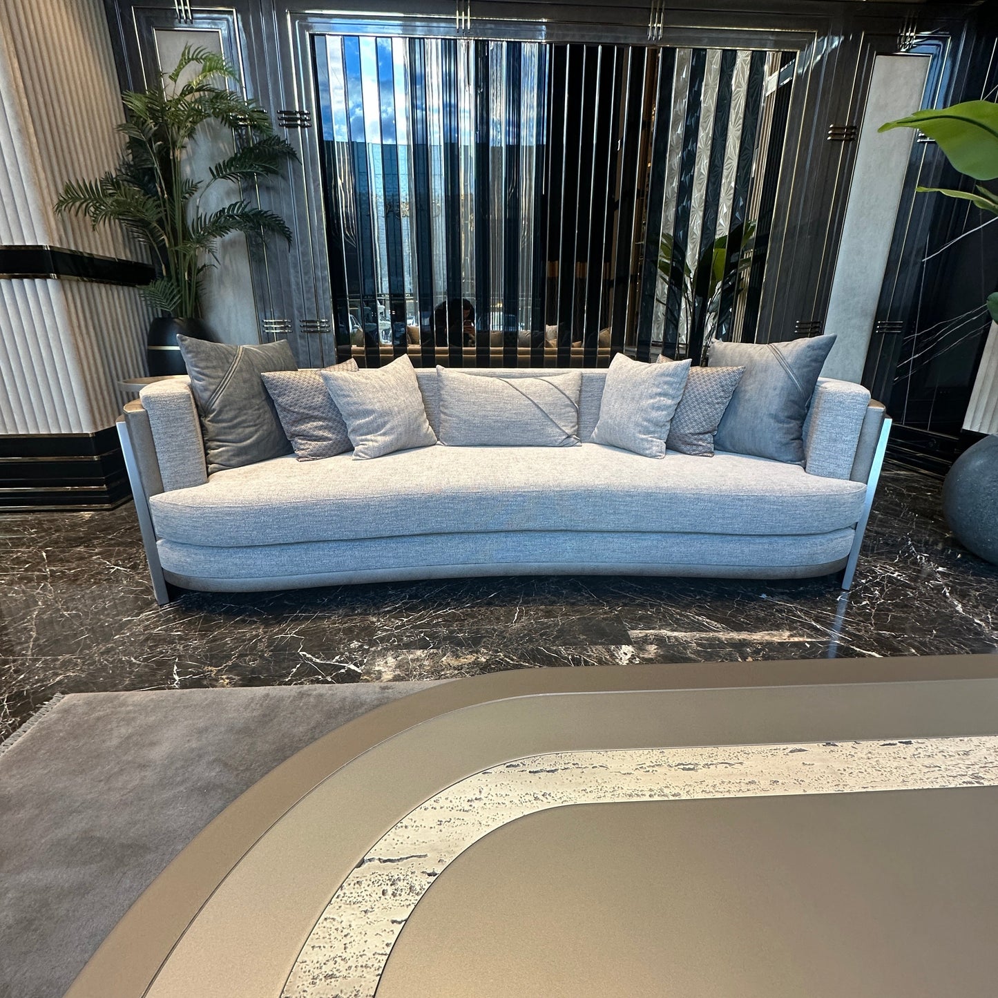 Delvion Grey  Sofa Set