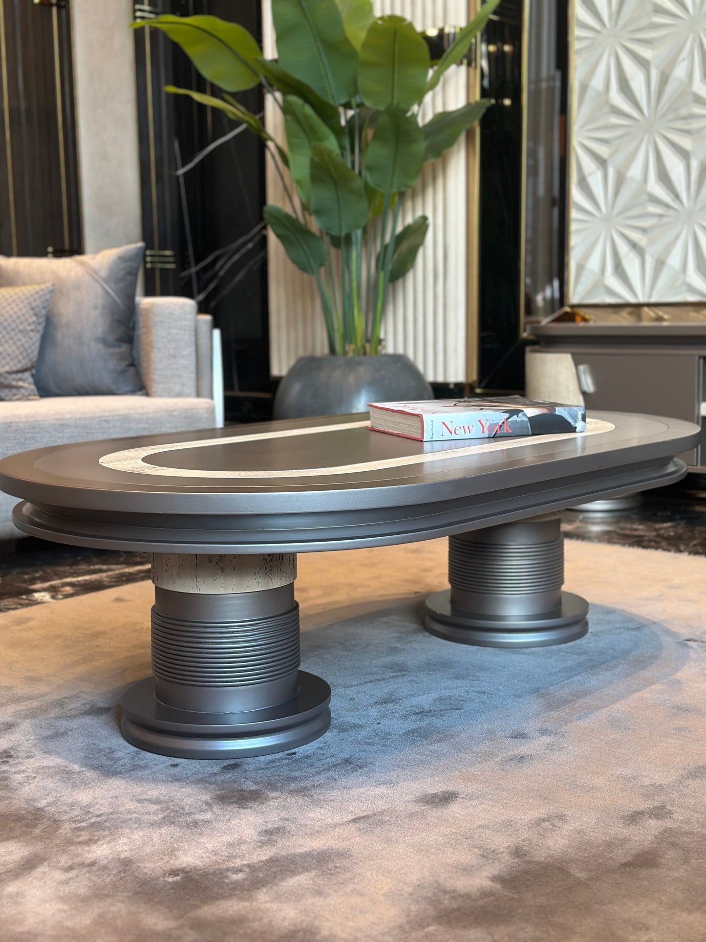 Delvion Grey  Sofa Set