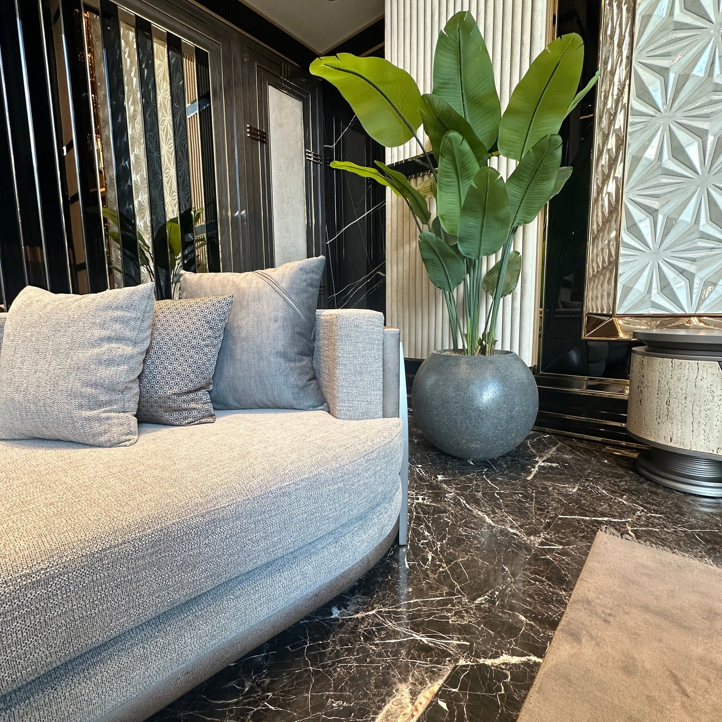 Delvion Grey  Sofa Set