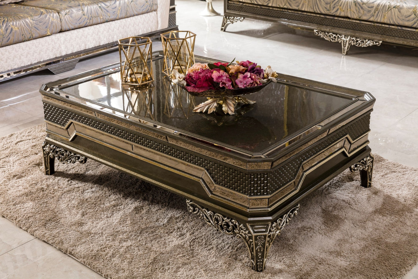 Dorezza Gold-Sand Sofa Set