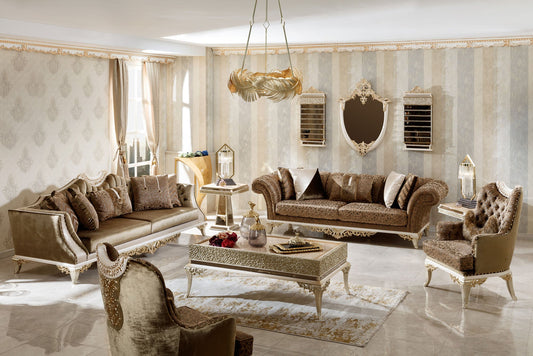 Davelle gold-beige Sofa Set