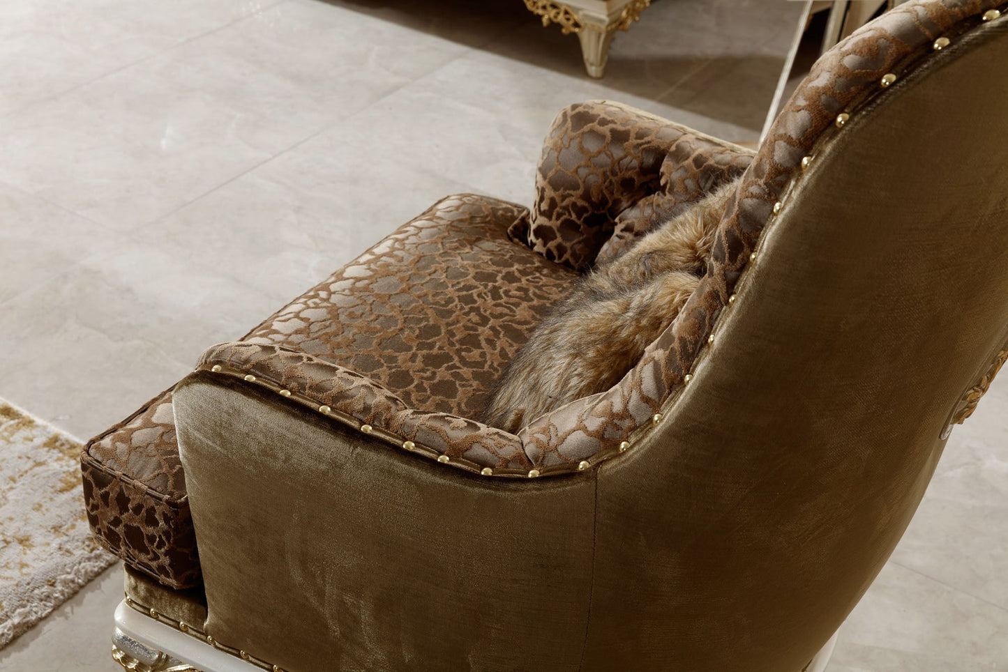 Davelle gold-beige Sofa Set