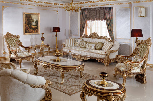 Gormelis Cream Sofa Set