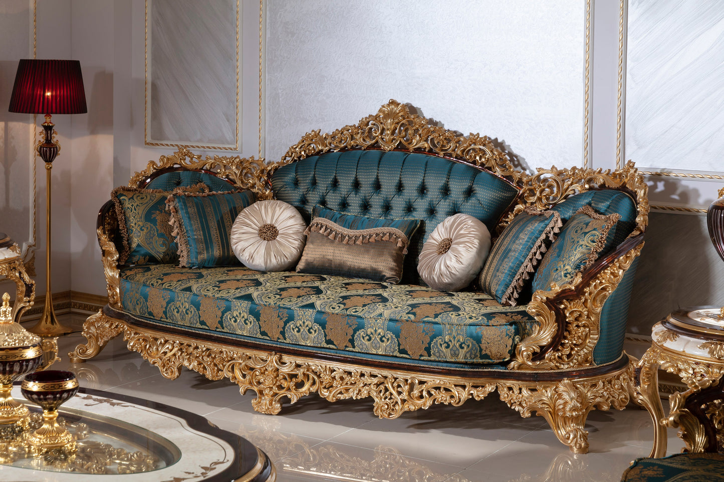 Garlion Green Sofa Set