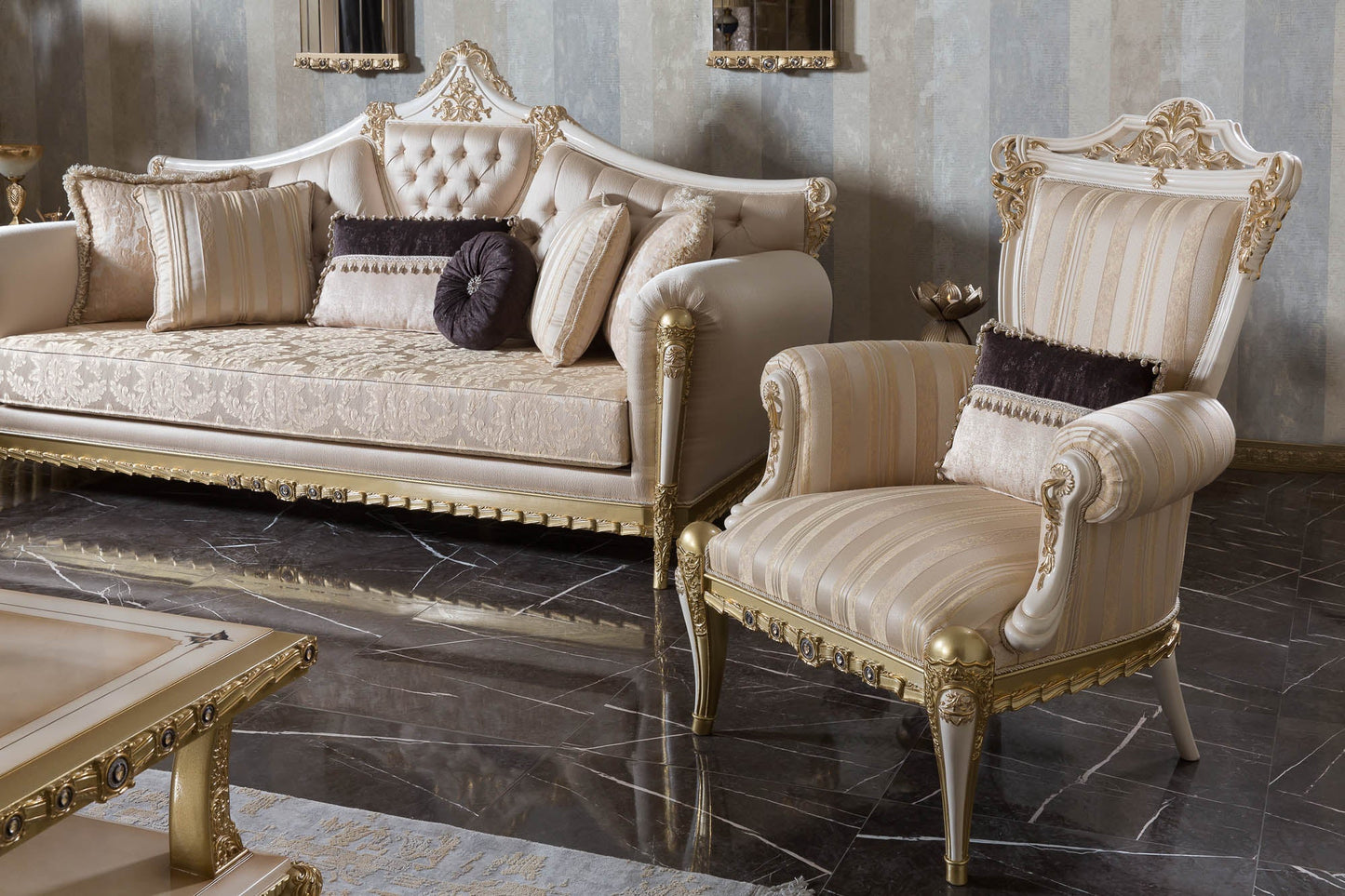 Cormelis Cream Sofa Set