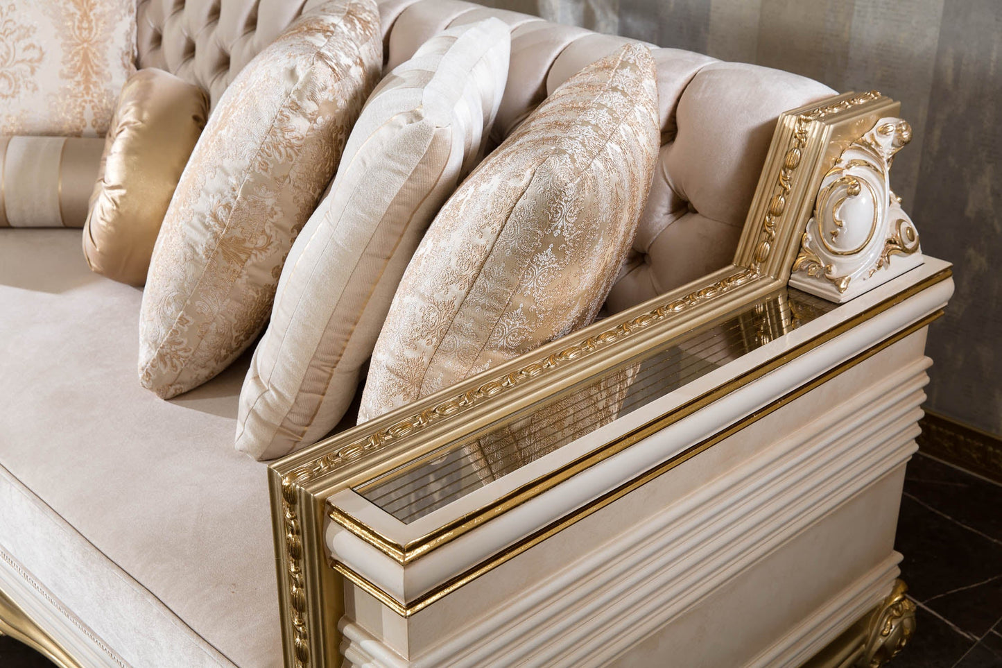 Elarion Cream Sofa Set