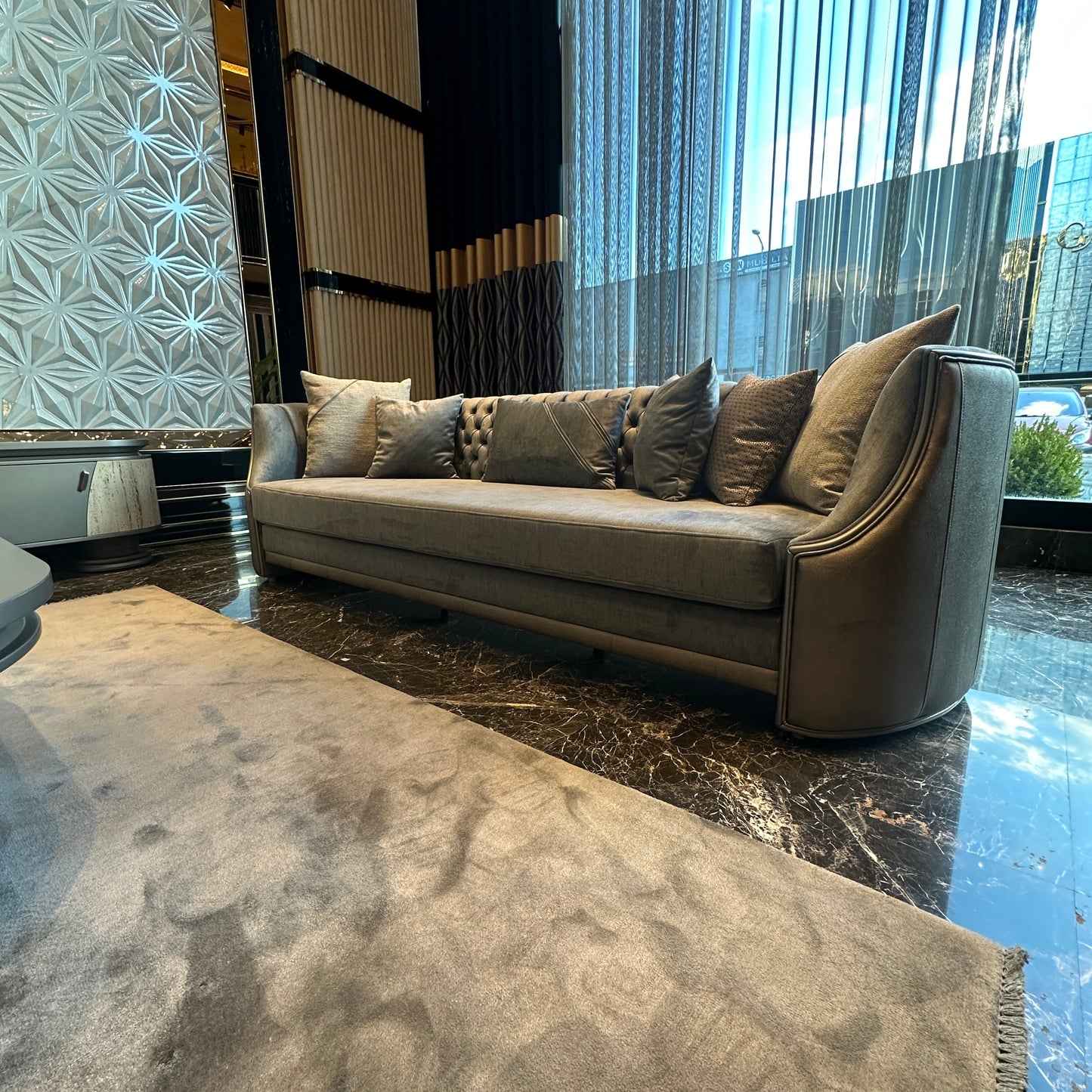Delvion Grey  Sofa Set