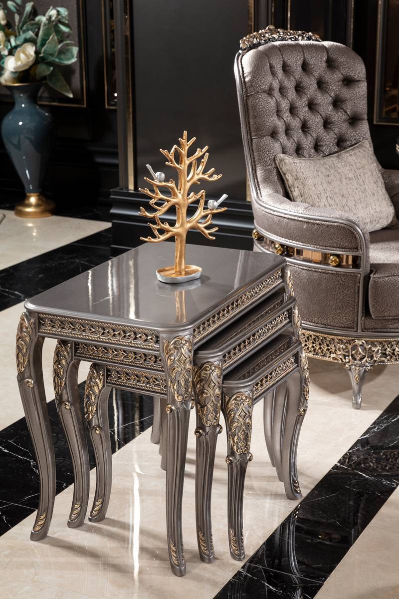 Corlina Grey Champagne Sofa Set